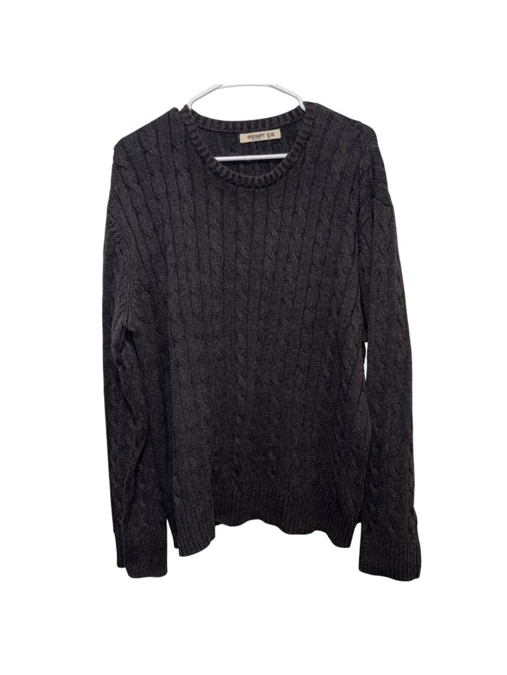 Old Navy Cable Knit Sweater Dark Gray Size XL